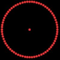DOE-DE-R221: DOE 1:72 DOT Circle - PMMA - 8x1mm 25°
