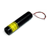CA532-10-3(20x80): Kreuz Lasermodul, grün, 90°, 532nm, 10mW, 3V DC, 20x80mm, Klasse 1M